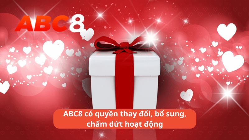 ABC8 có quyền thay đổi, bổ sung, chấm dứt hoạt động